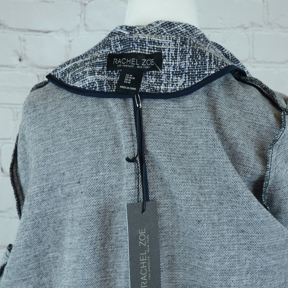 NWT RACHEL ZOE Tweed & Fringe Blazer - Picture 7 of 8